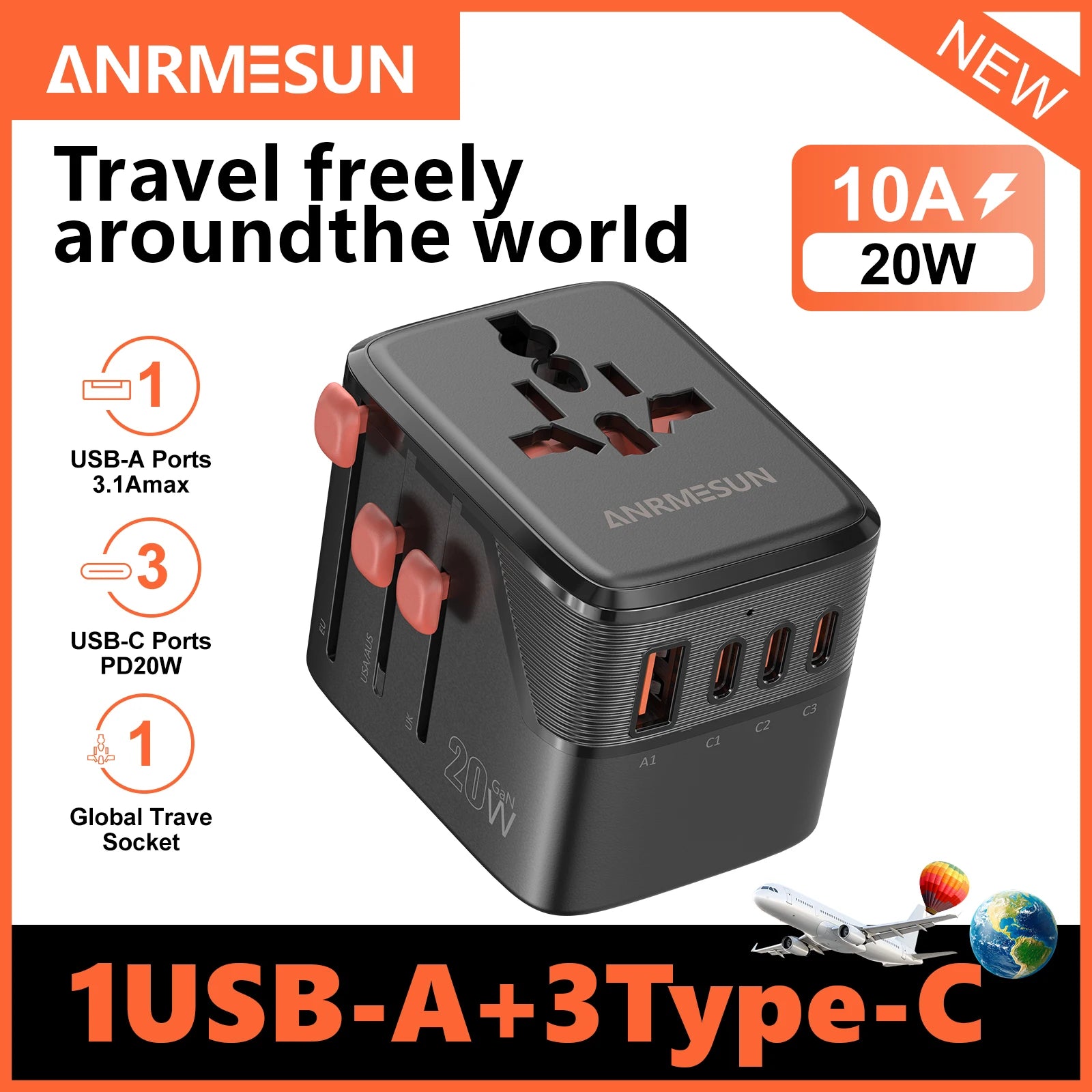 JULEV Voyage — Universal Travel Adapter