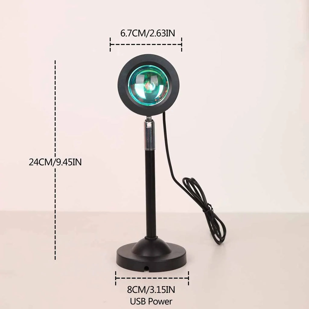Sunset Projection Light Remote Control 16 Color Ambient Night Light, Bedroom Decoration Background Wall Photography Props