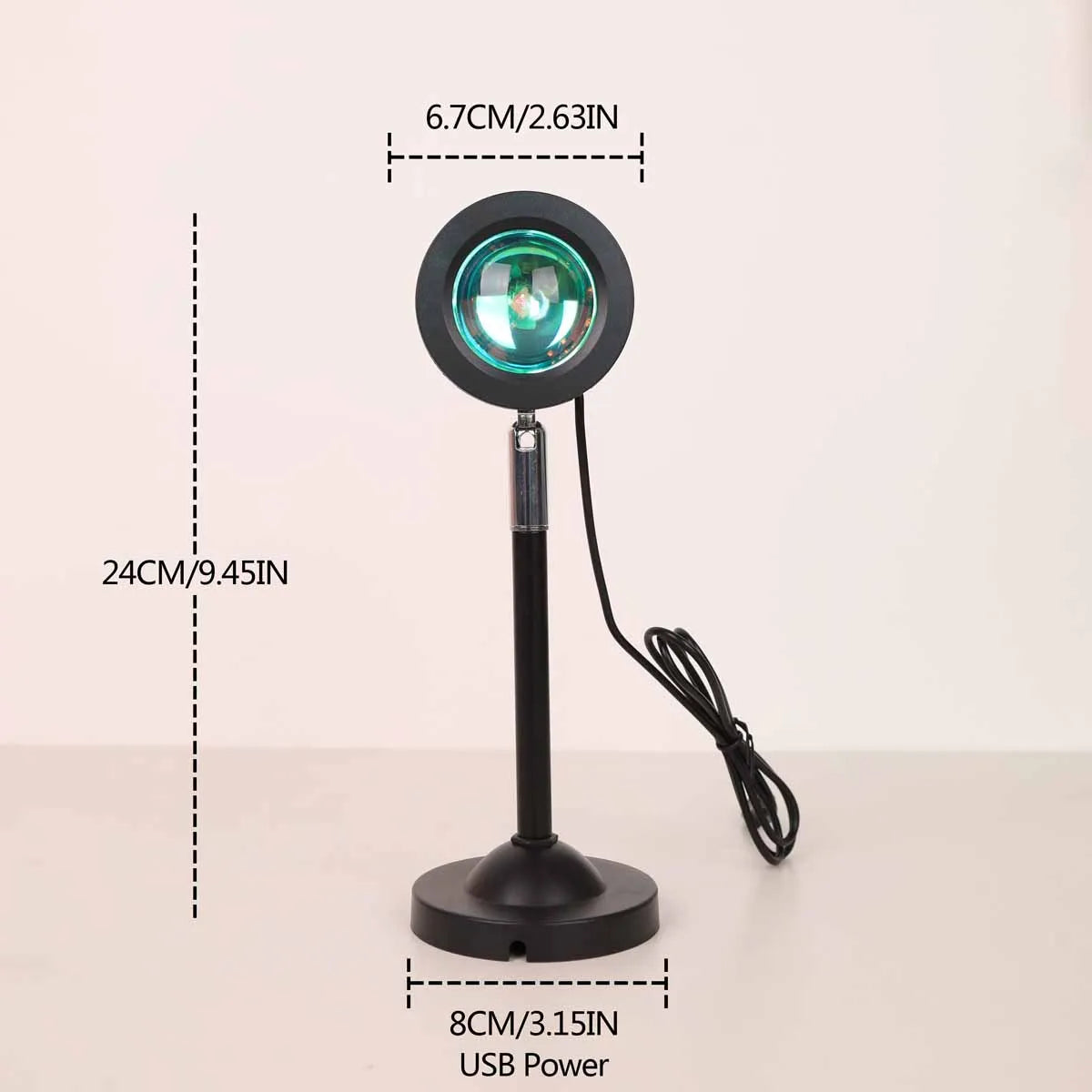 Sunset Projection Light Remote Control 16 Color Ambient Night Light, Bedroom Decoration Background Wall Photography Props